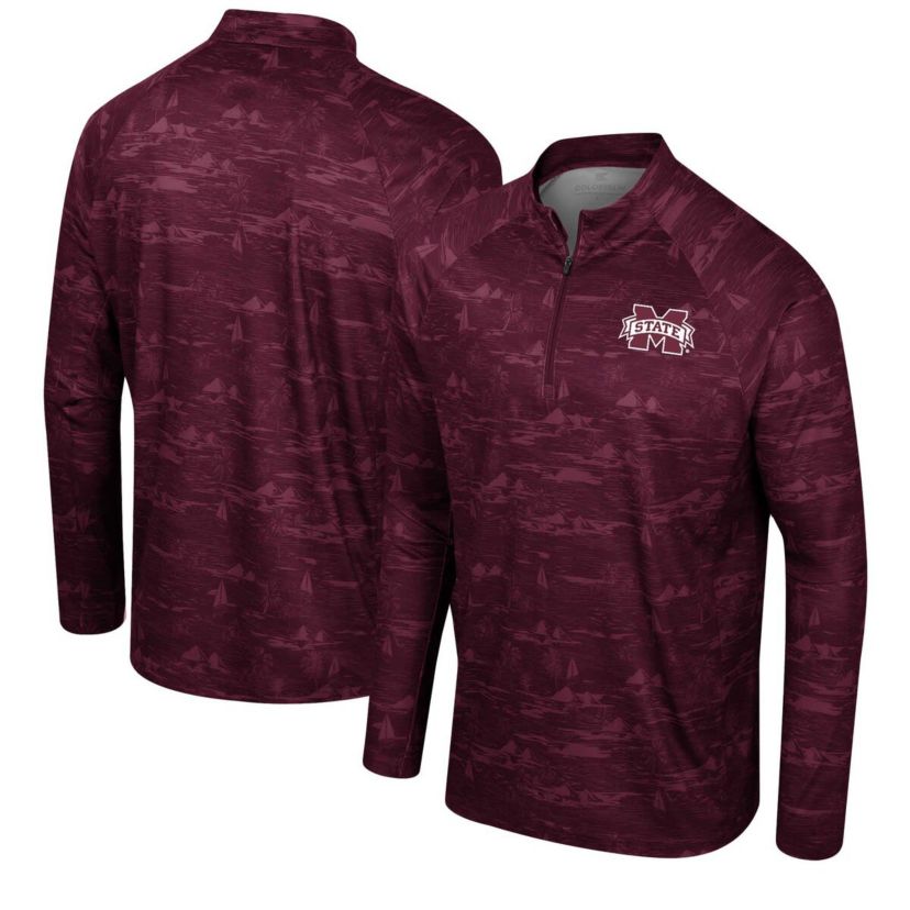 NCAA Mississippi State Bulldogs Carson Raglan Quarter-Zip Jacket