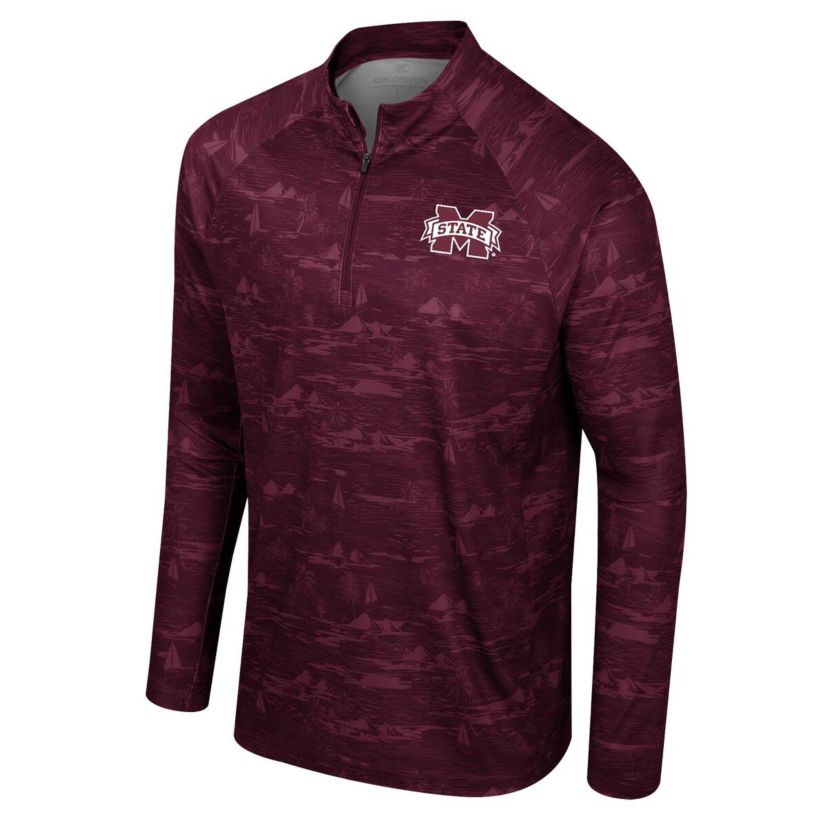 NCAA Mississippi State Bulldogs Carson Raglan Quarter-Zip Jacket