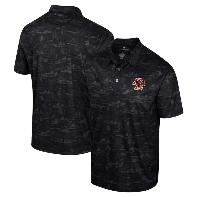 Boston College Eagles NCAA Boston NCAA Eagles Daly Print Polo