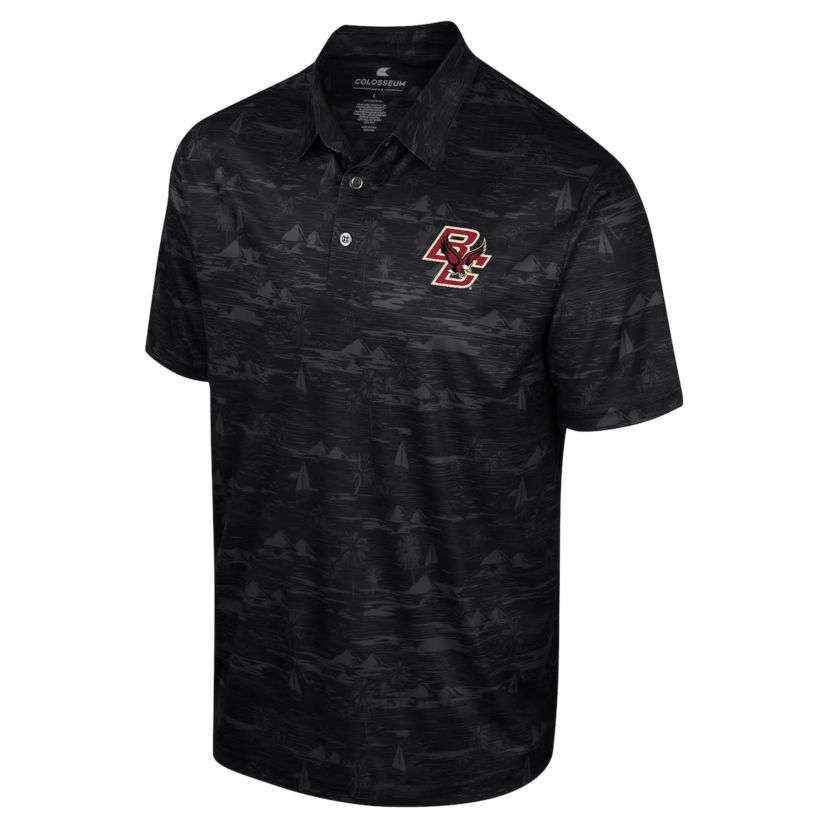 Boston College Eagles NCAA Boston NCAA Eagles Daly Print Polo