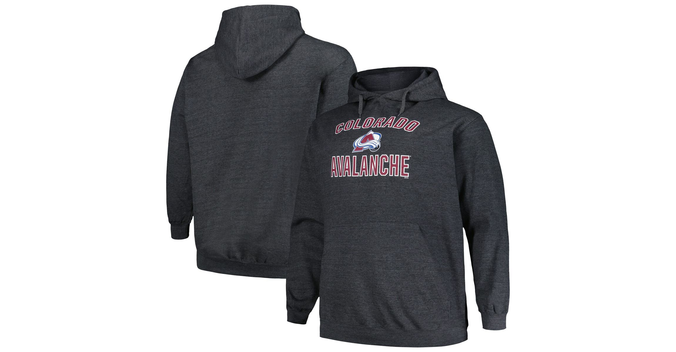 NHL Colorado Avalanche Big & Tall Arch Over Logo Pullover Hoodie