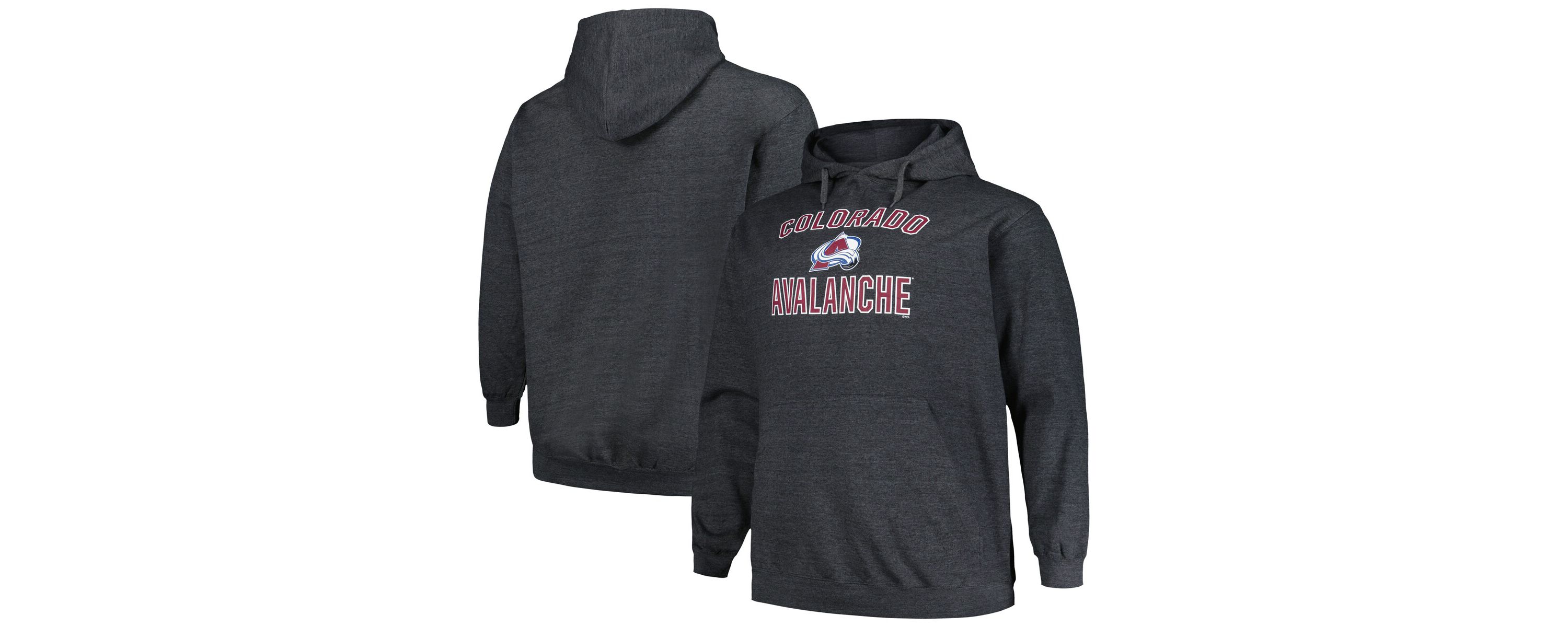 NHL Colorado Avalanche Big & Tall Arch Over Logo Pullover Hoodie