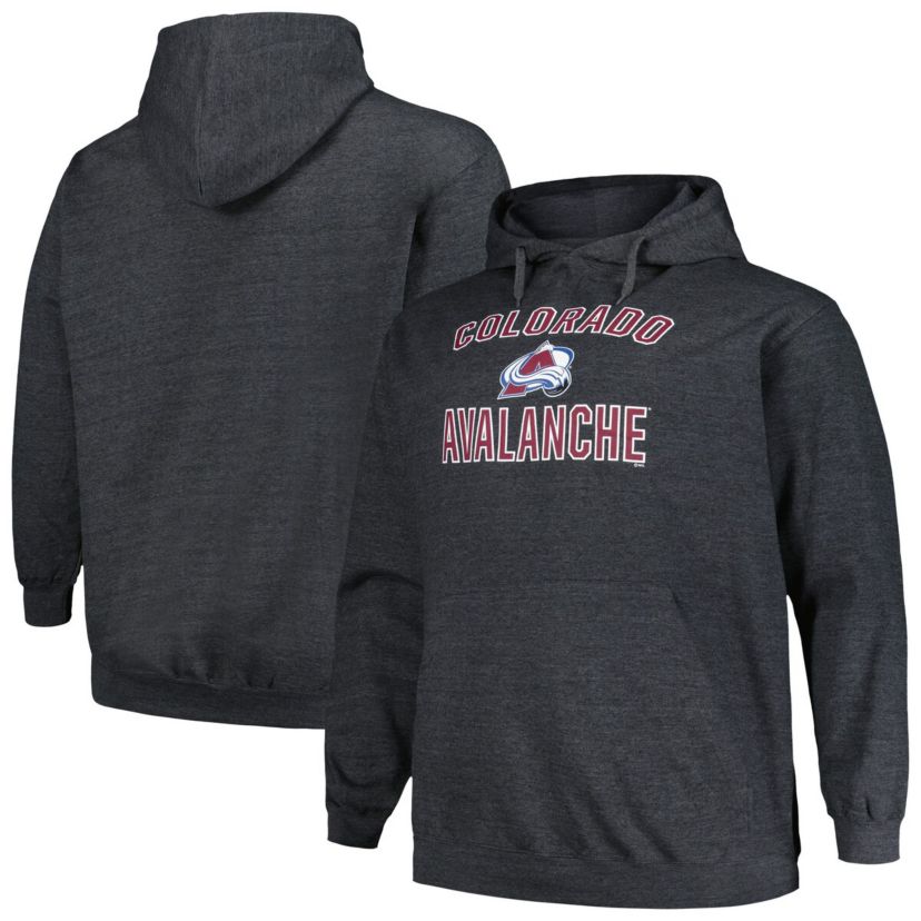 NHL Colorado Avalanche Big & Tall Arch Over Logo Pullover Hoodie
