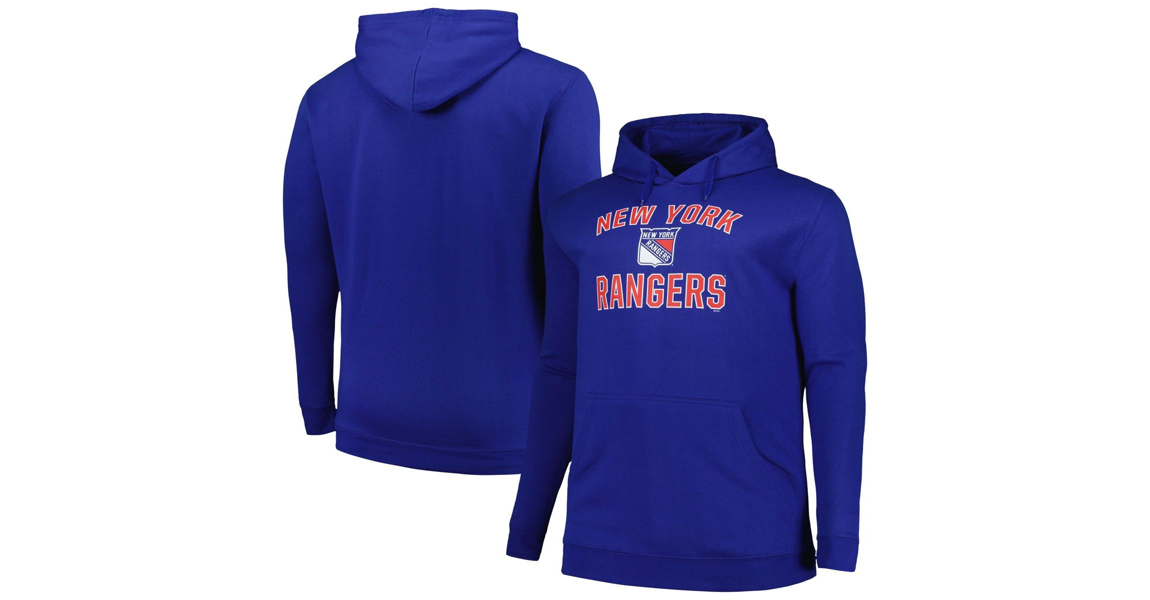 NHL New York Rangers Big & Tall Arch Over Logo Pullover Hoodie