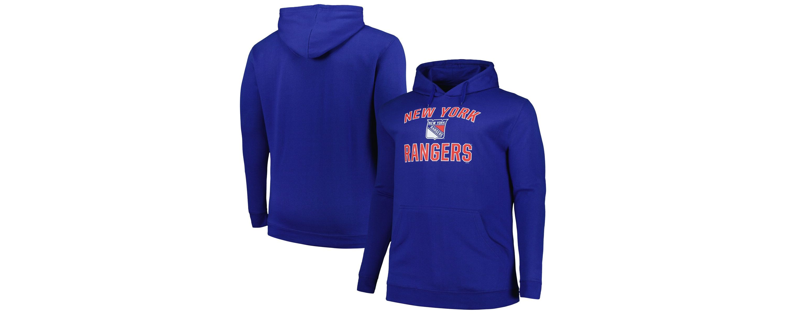 NHL New York Rangers Big & Tall Arch Over Logo Pullover Hoodie