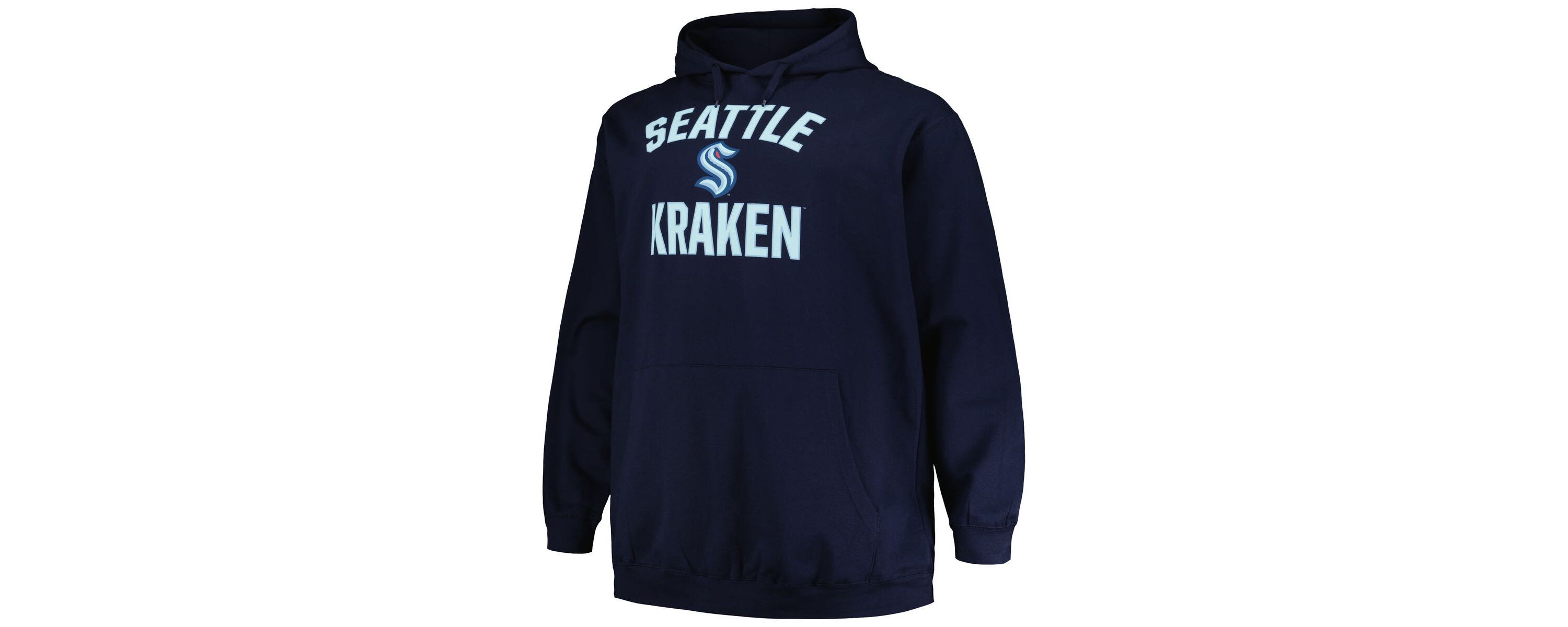 NHL Deep Sea Seattle Kraken Big & Tall Arch Over Logo Pullover Hoodie