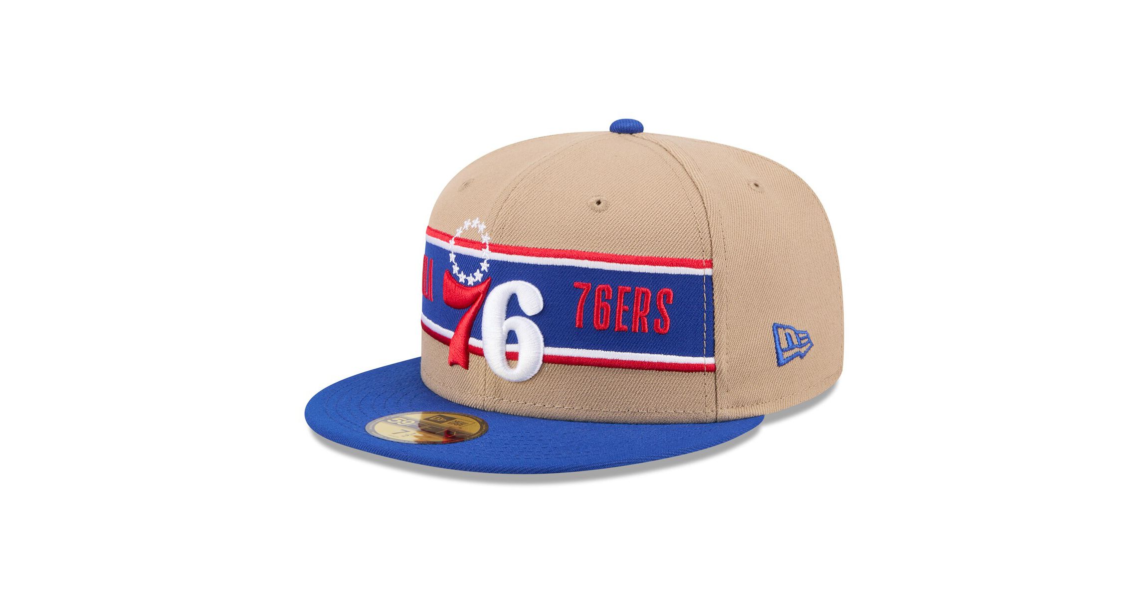 NBA Tan/Royal Philadelphia 76ers 2024 NBA Draft 59FIFTY Fitted Hat