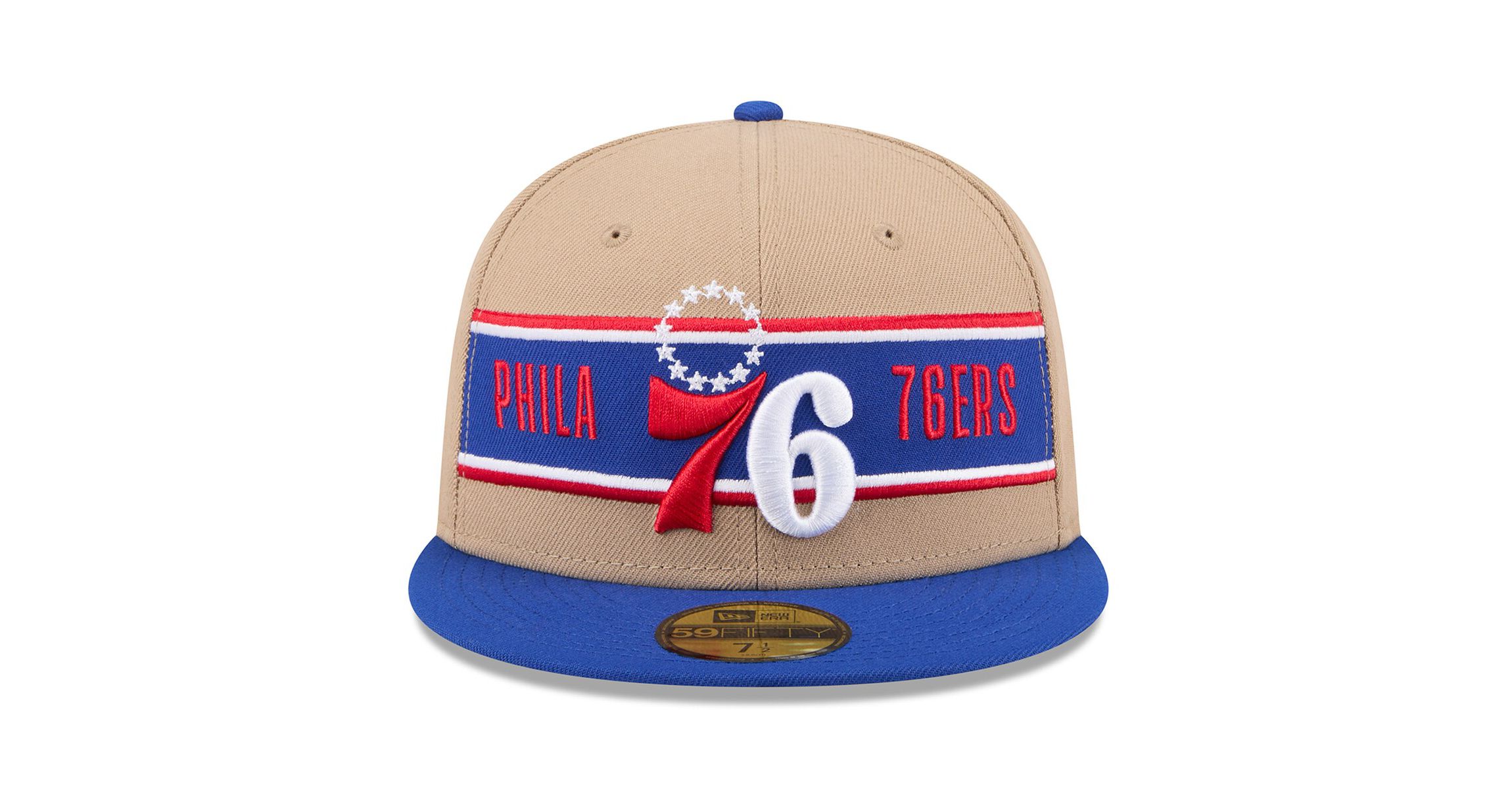 NBA Tan/Royal Philadelphia 76ers 2024 NBA Draft 59FIFTY Fitted Hat