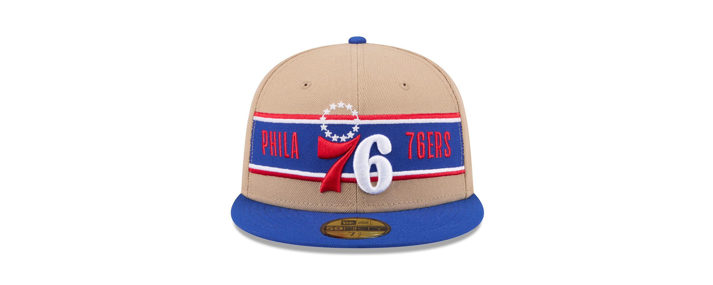 NBA Tan/Royal Philadelphia 76ers 2024 NBA Draft 59FIFTY Fitted Hat
