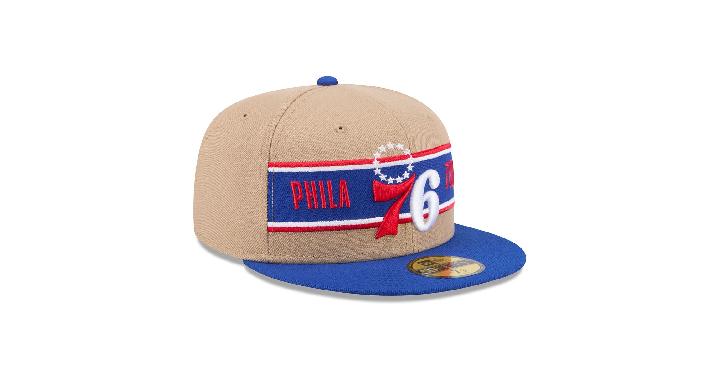 NBA Tan/Royal Philadelphia 76ers 2024 NBA Draft 59FIFTY Fitted Hat