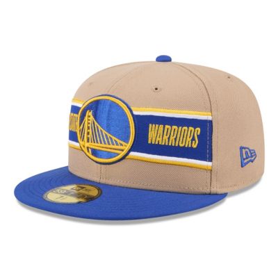 New Era Mens NBA TanRoyal Golden State Warriors 2024 NBA Draft 59FIFTY Fitted Hat
