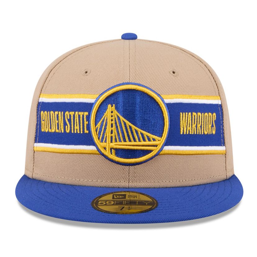 NBA Tan/Royal Golden State Warriors 2024 NBA Draft 59FIFTY Fitted Hat