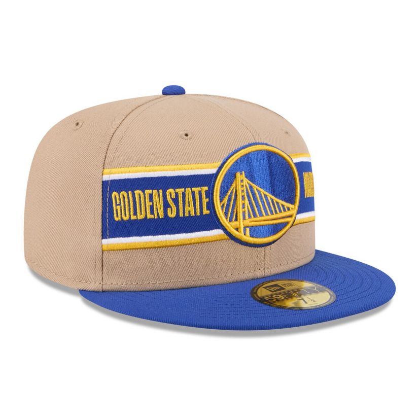 NBA Tan/Royal Golden State Warriors 2024 NBA Draft 59FIFTY Fitted Hat