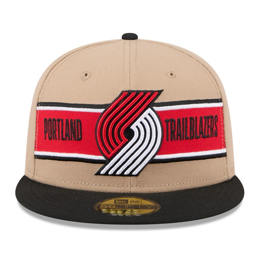 NBA Tan/Black Portland Trail Blazers 2024 NBA Draft 59FIFTY Fitted Hat