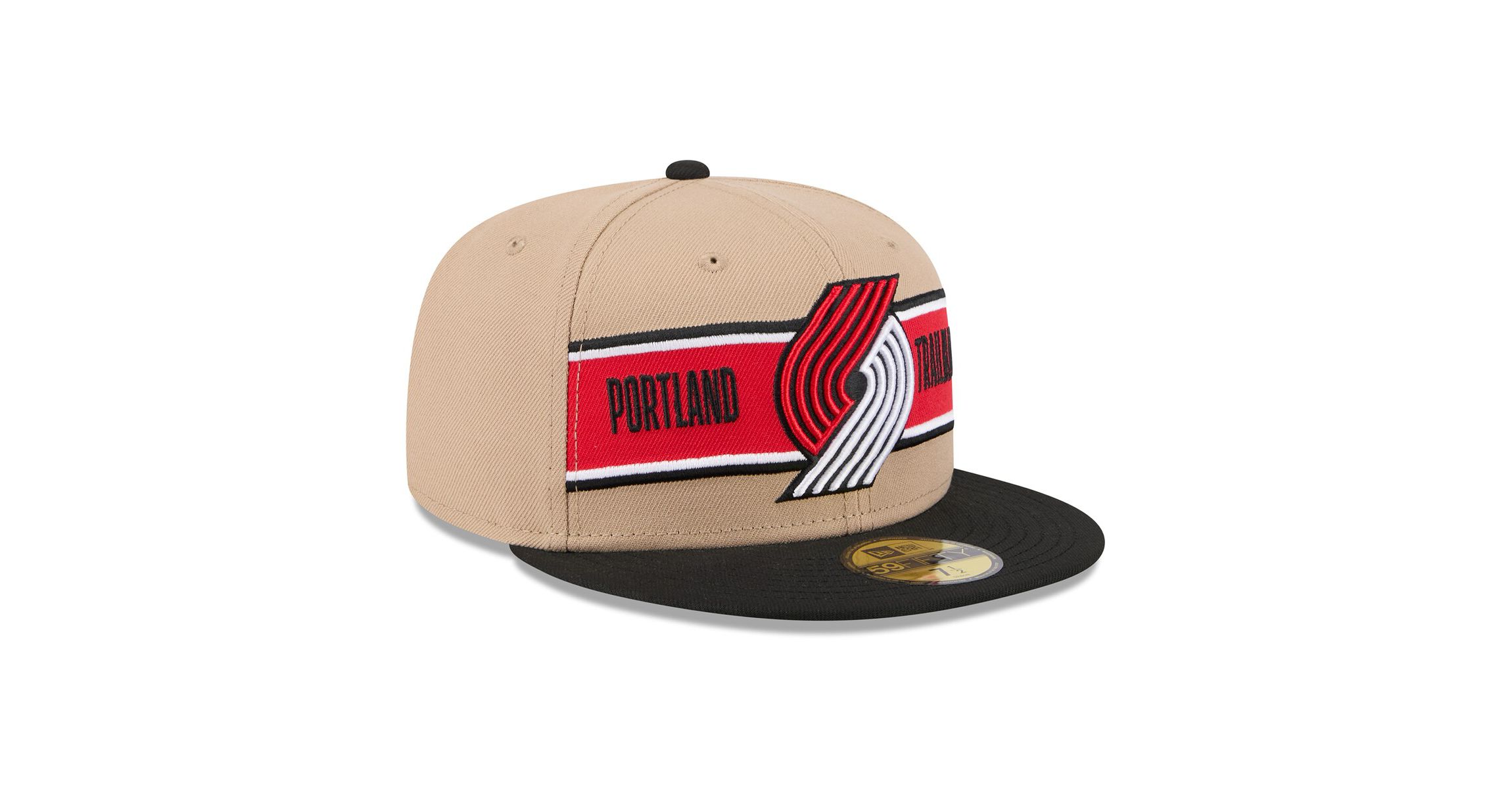 NBA Tan/Black Portland Trail Blazers 2024 NBA Draft 59FIFTY Fitted Hat