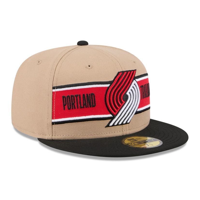 NBA Tan/Black Portland Trail Blazers 2024 NBA Draft 59FIFTY Fitted Hat