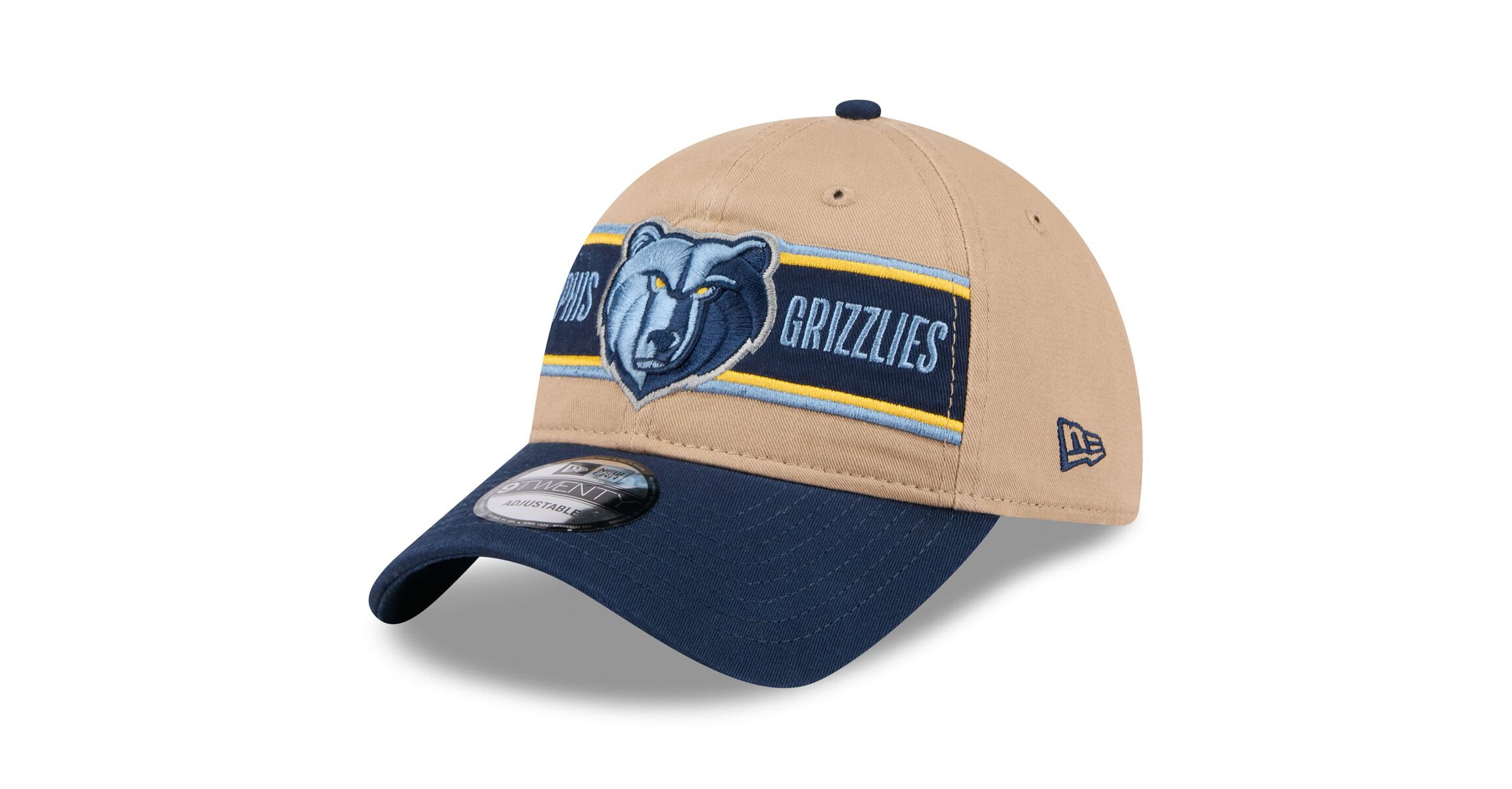 NBA Tan/Navy Memphis Grizzlies 2024 NBA Draft 9TWENTY Adjustable Hat