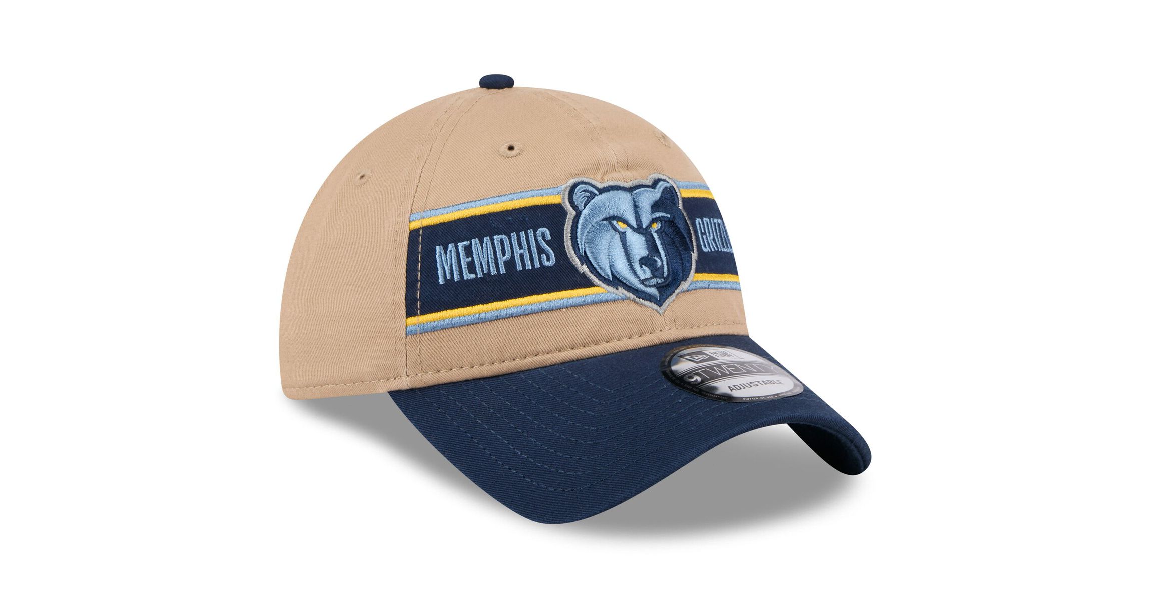 NBA Tan/Navy Memphis Grizzlies 2024 NBA Draft 9TWENTY Adjustable Hat