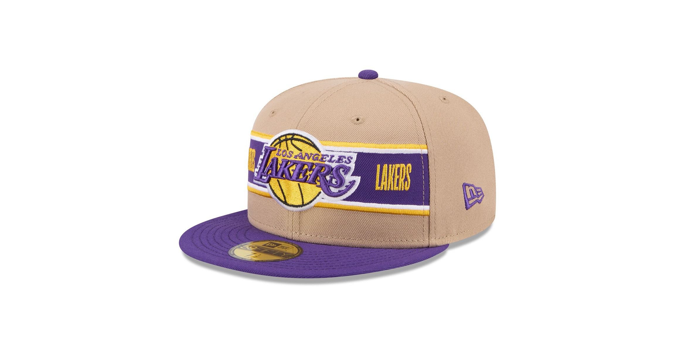 NBA Tan/Purple Los Angeles Lakers 2024 NBA Draft 59FIFTY Fitted Hat