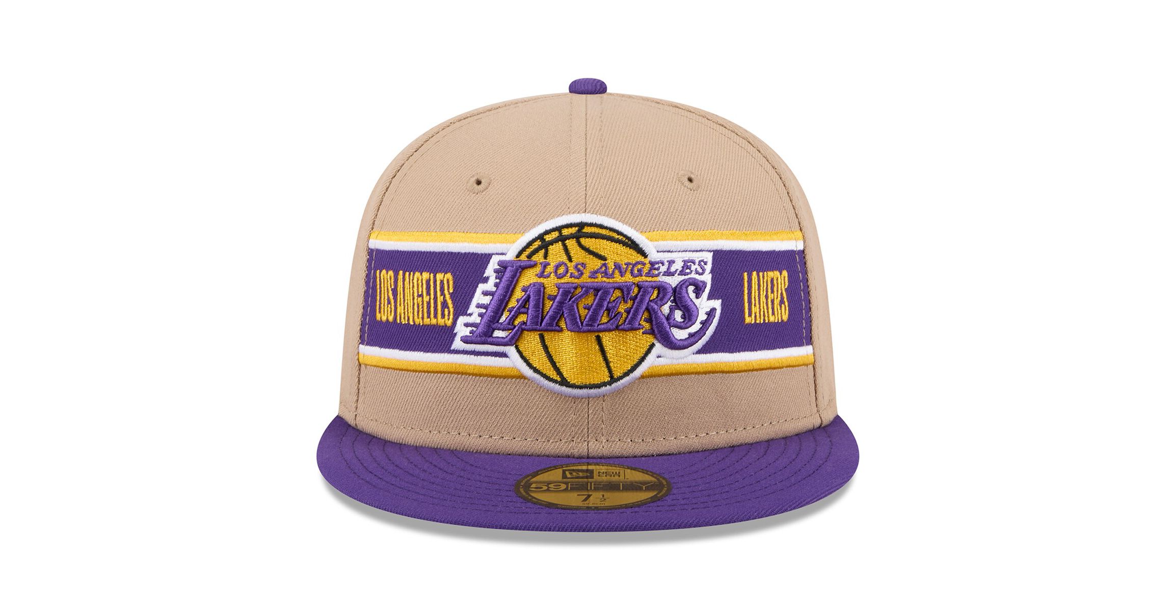 NBA Tan/Purple Los Angeles Lakers 2024 NBA Draft 59FIFTY Fitted Hat