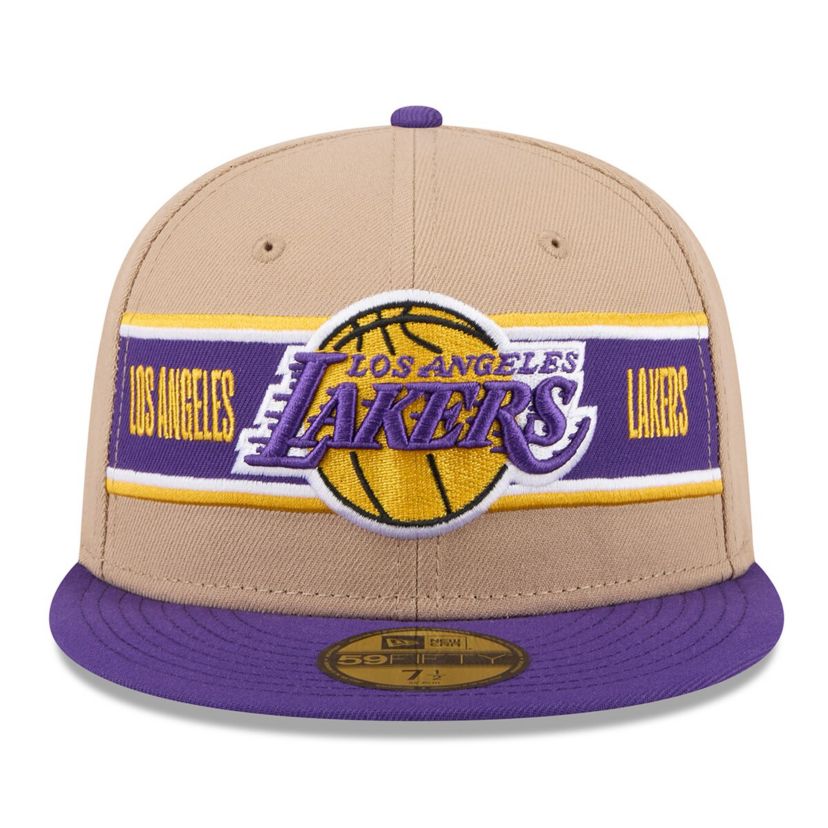 NBA Tan/Purple Los Angeles Lakers 2024 NBA Draft 59FIFTY Fitted Hat