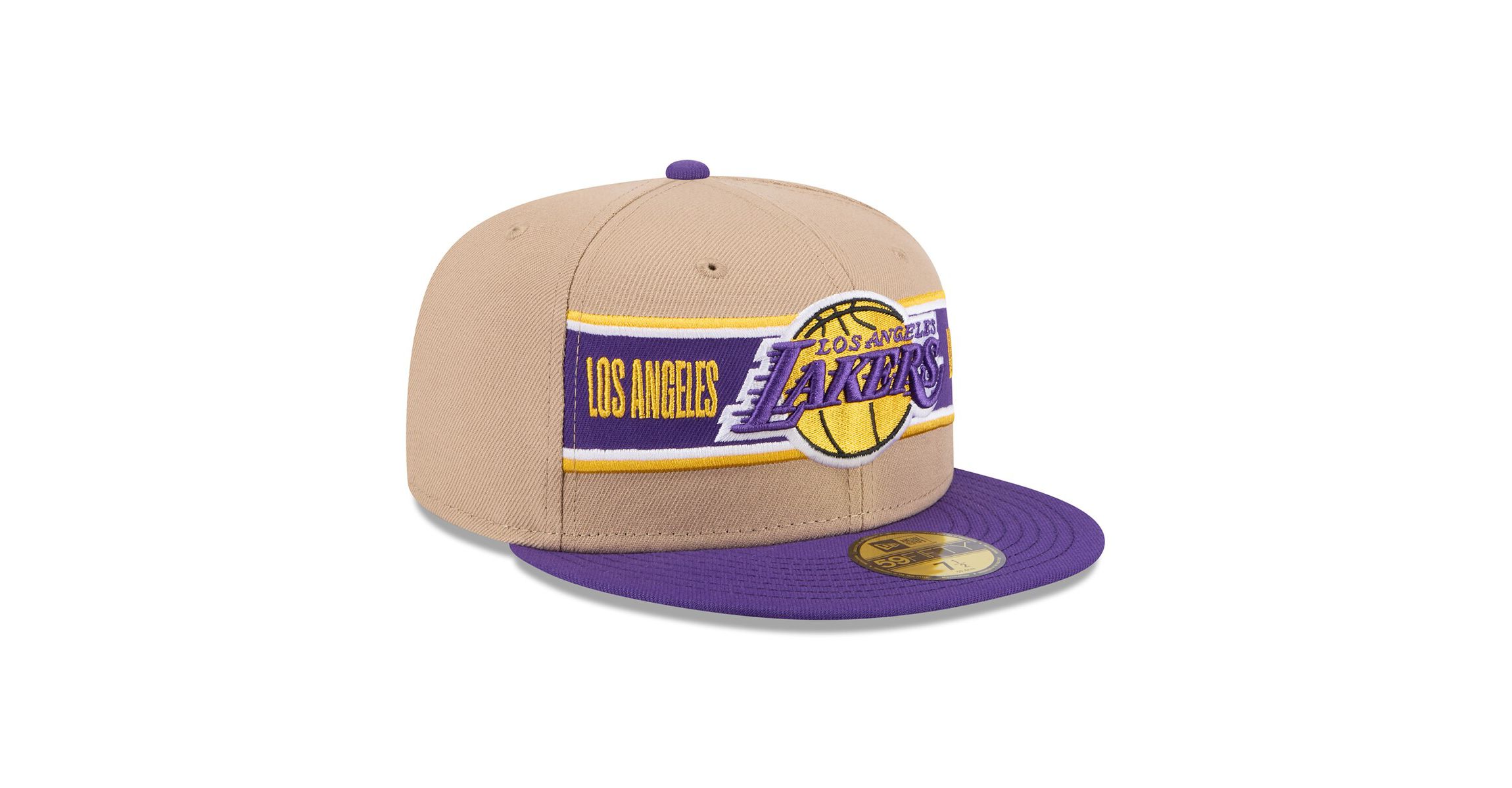NBA Tan/Purple Los Angeles Lakers 2024 NBA Draft 59FIFTY Fitted Hat