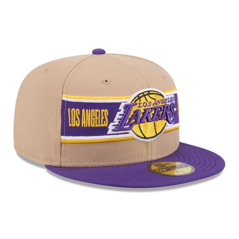 NBA Tan/Purple Los Angeles Lakers 2024 NBA Draft 59FIFTY Fitted Hat