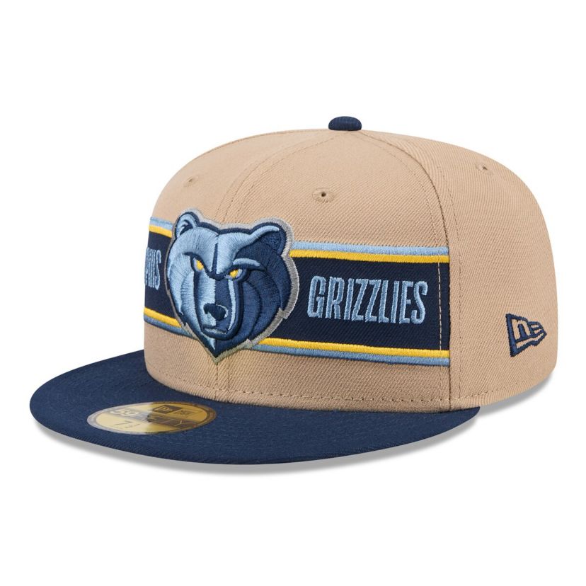 NBA Tan/Navy Memphis Grizzlies 2024 NBA Draft 59FIFTY Fitted Hat