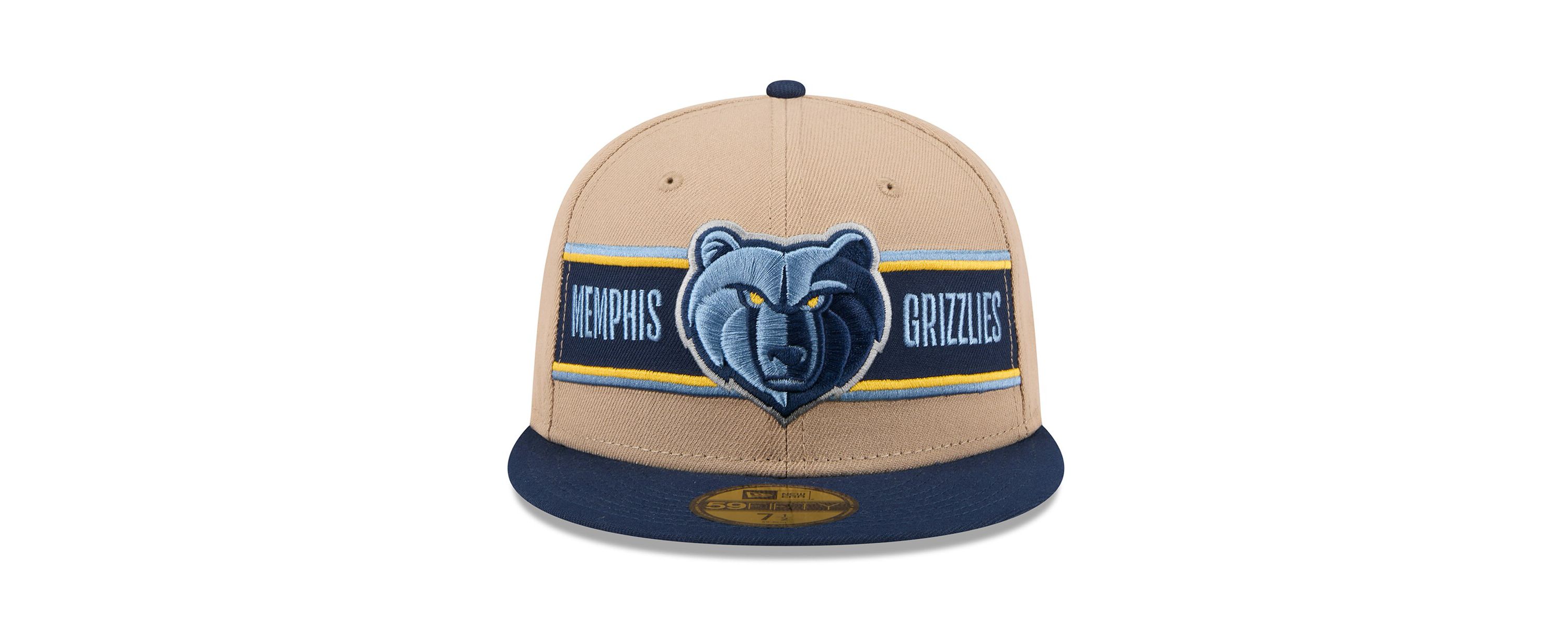 NBA Tan/Navy Memphis Grizzlies 2024 NBA Draft 59FIFTY Fitted Hat