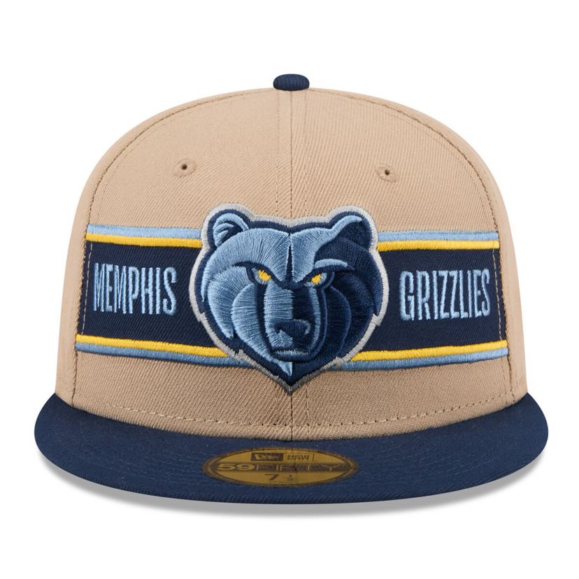 NBA Tan/Navy Memphis Grizzlies 2024 NBA Draft 59FIFTY Fitted Hat