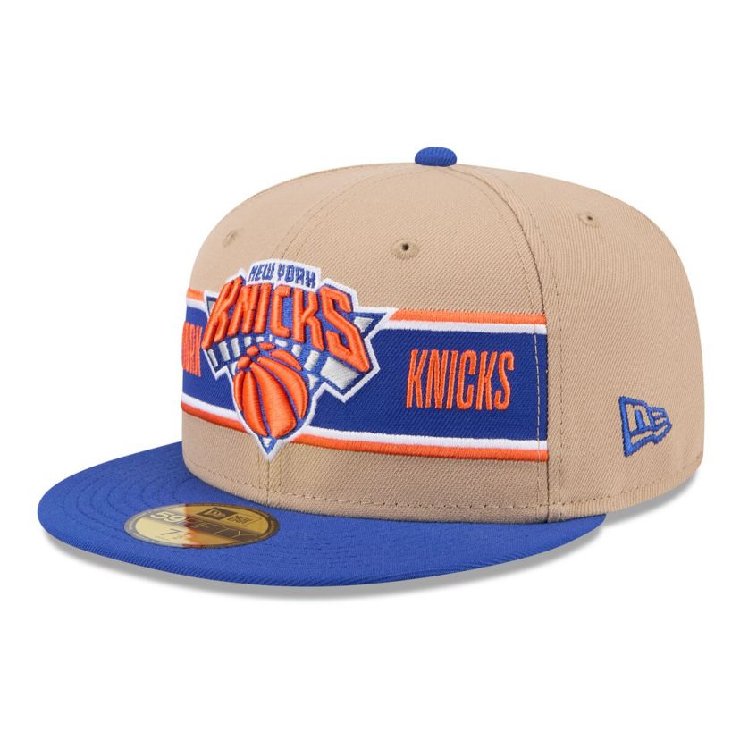 NBA Tan/Blue New York Knicks 2024 NBA Draft 59FIFTY Fitted Hat