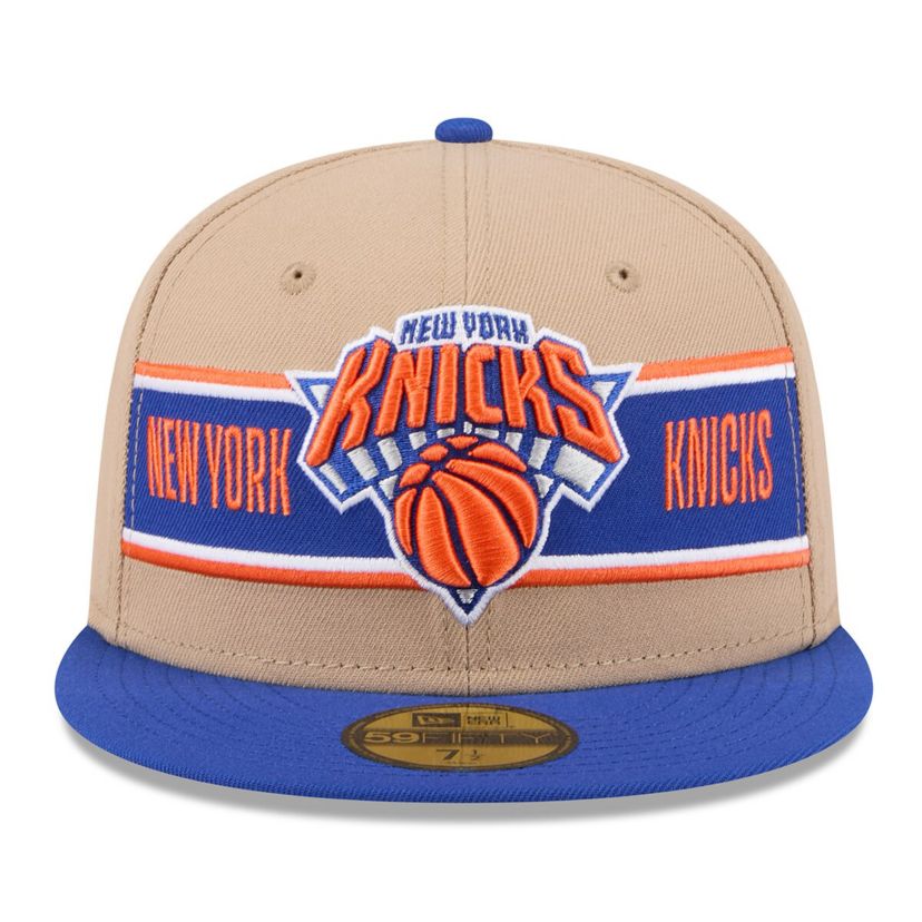 NBA Tan/Blue New York Knicks 2024 NBA Draft 59FIFTY Fitted Hat