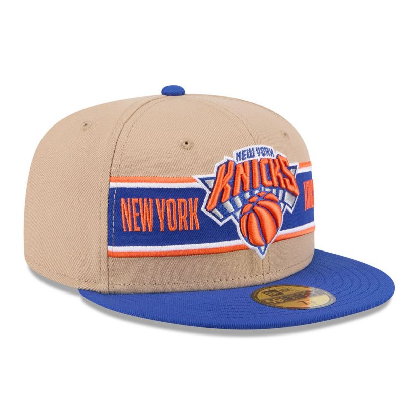 NBA Tan/Blue New York Knicks 2024 NBA Draft 59FIFTY Fitted Hat