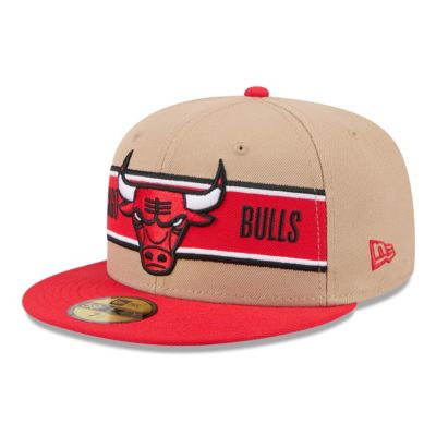 New Era Mens NBA TanRed Chicago Bulls 2024 NBA Draft 59FIFTY Fitted Hat
