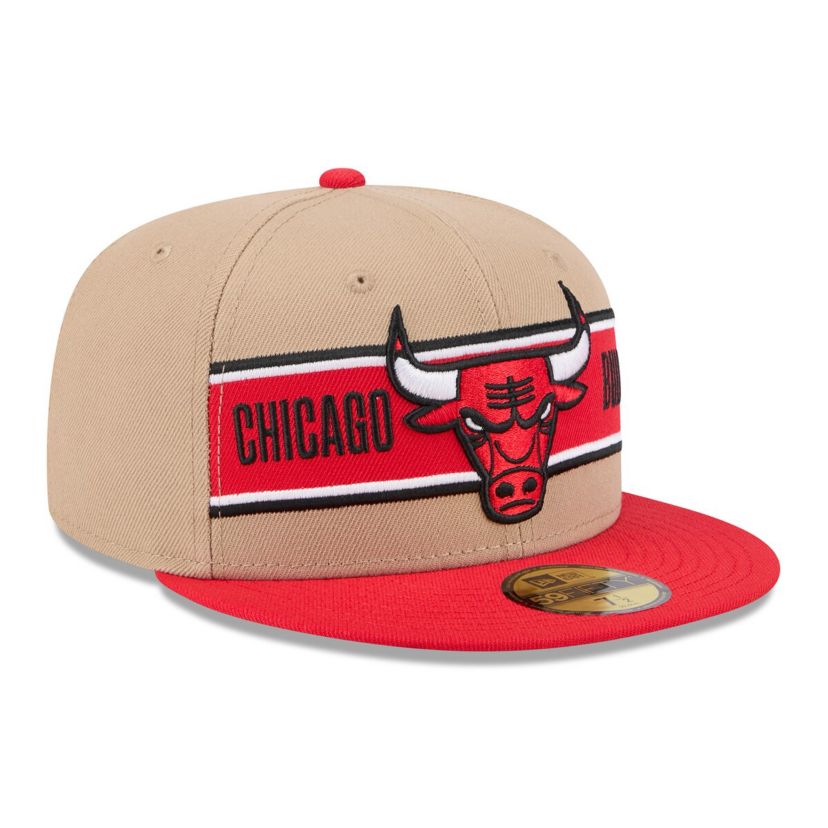 NBA Tan/Red Chicago Bulls 2024 NBA Draft 59FIFTY Fitted Hat