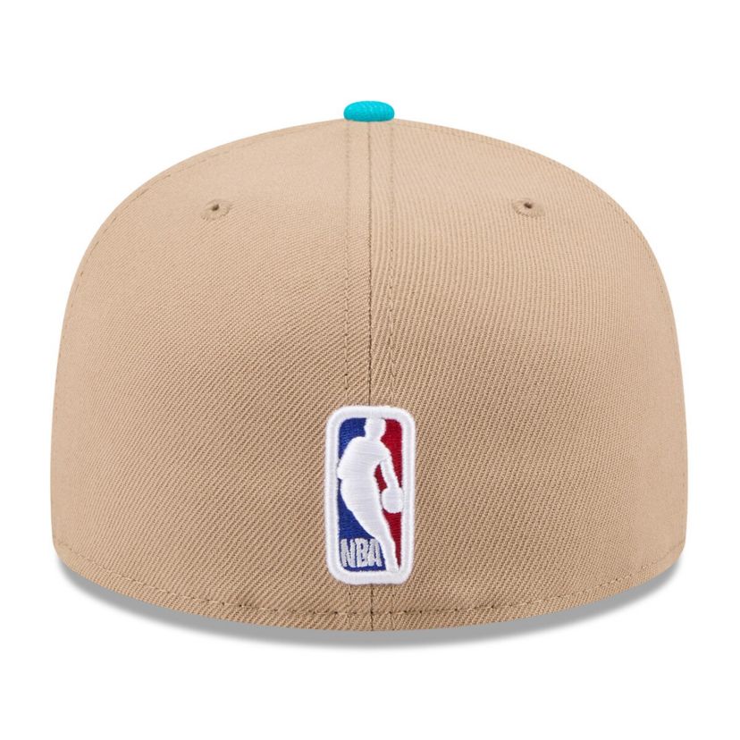 NBA Tan/Teal Charlotte Hornets 2024 NBA Draft 59FIFTY Fitted Hat