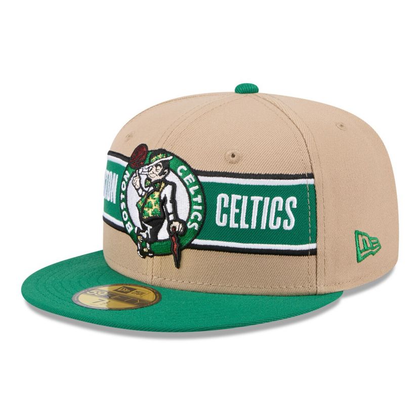 NBA Tan/Kelly Boston Celtics 2024 NBA Draft 59FIFTY Fitted Hat