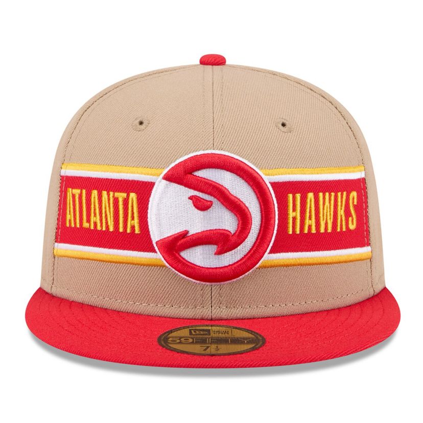 NBA Tan/Red Atlanta Hawks 2024 NBA Draft 59FIFTY Fitted Hat