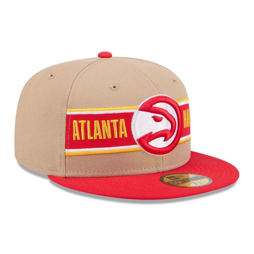 NBA Tan/Red Atlanta Hawks 2024 NBA Draft 59FIFTY Fitted Hat