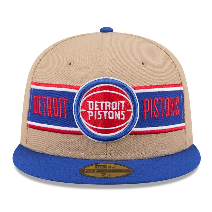 NBA Tan/Blue Detroit Pistons 2024 NBA Draft 59FIFTY Fitted Hat