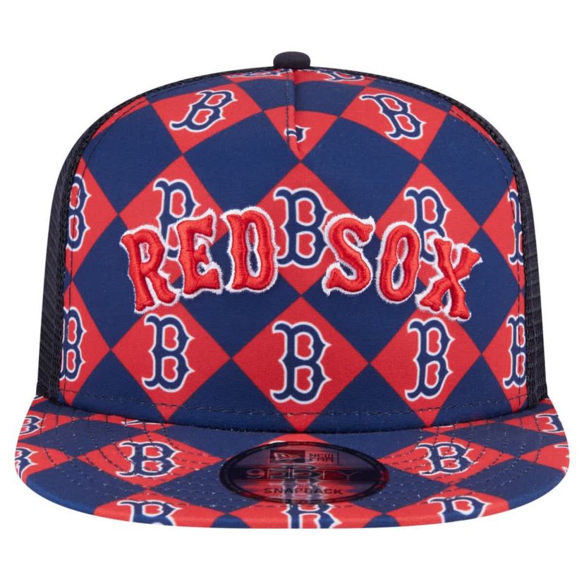 Boston Red Sox MLB Boston Sox Seeing Diamonds A-Frame Trucker 9FIFTY Snapback Hat