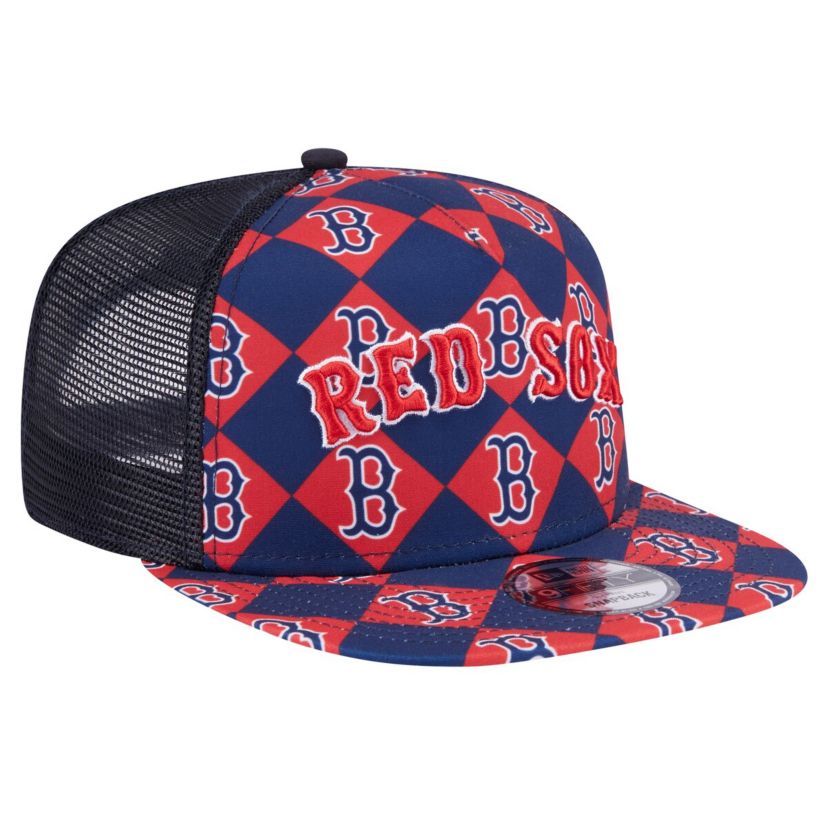 Boston Red Sox MLB Boston Sox Seeing Diamonds A-Frame Trucker 9FIFTY Snapback Hat