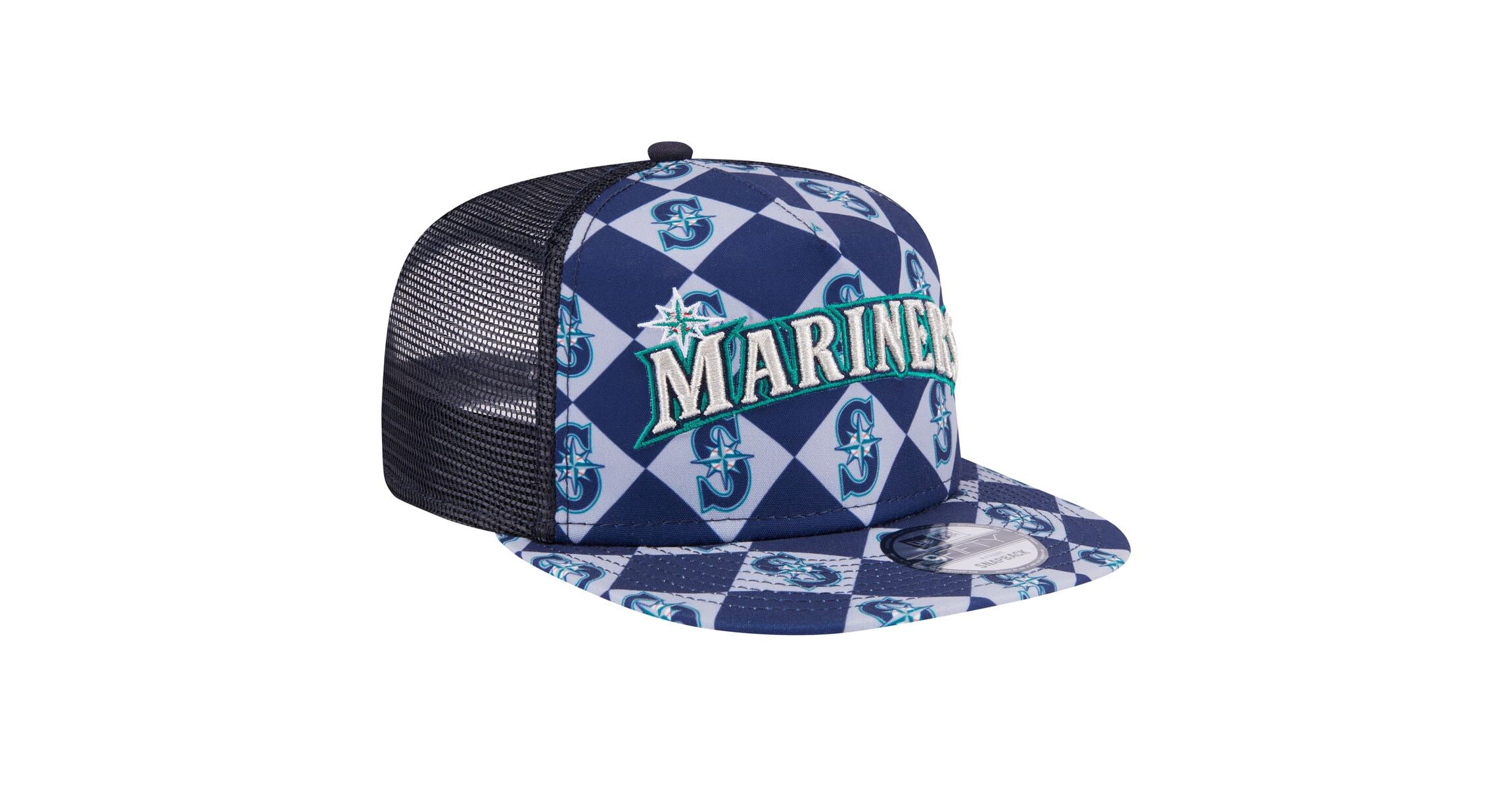 MLB Seattle Mariners Seeing Diamonds A-Frame Trucker 9FIFTY Snapback Hat