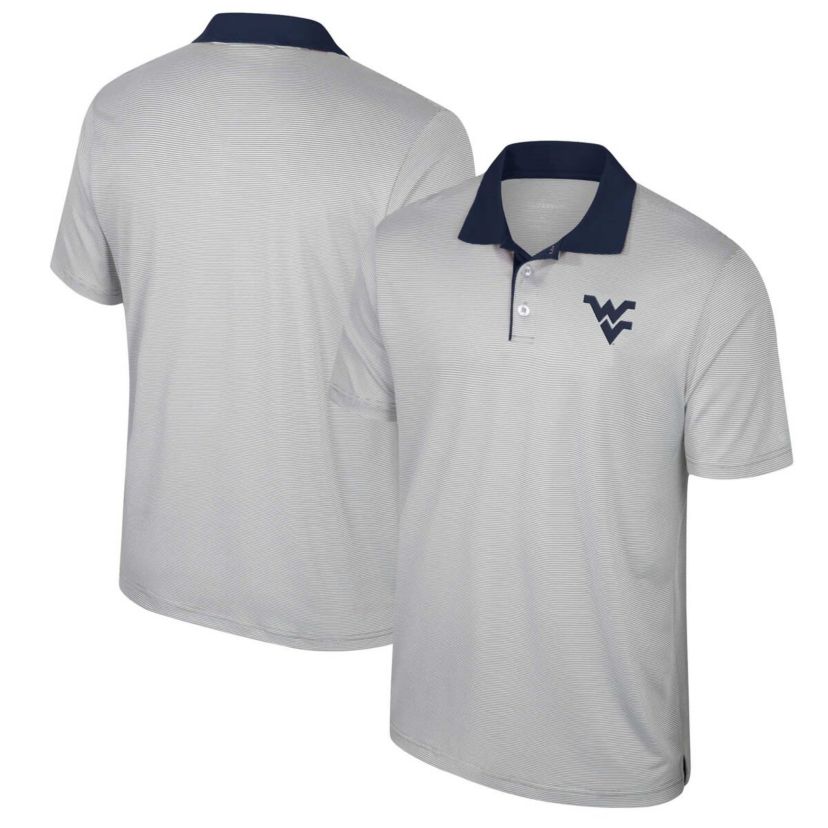 NCAA West Virginia Mountaineers Big & Tall Tuck Striped Polo