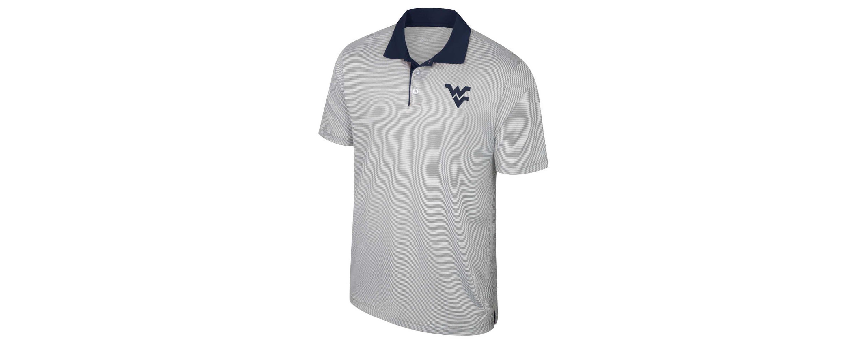 NCAA West Virginia Mountaineers Big & Tall Tuck Striped Polo