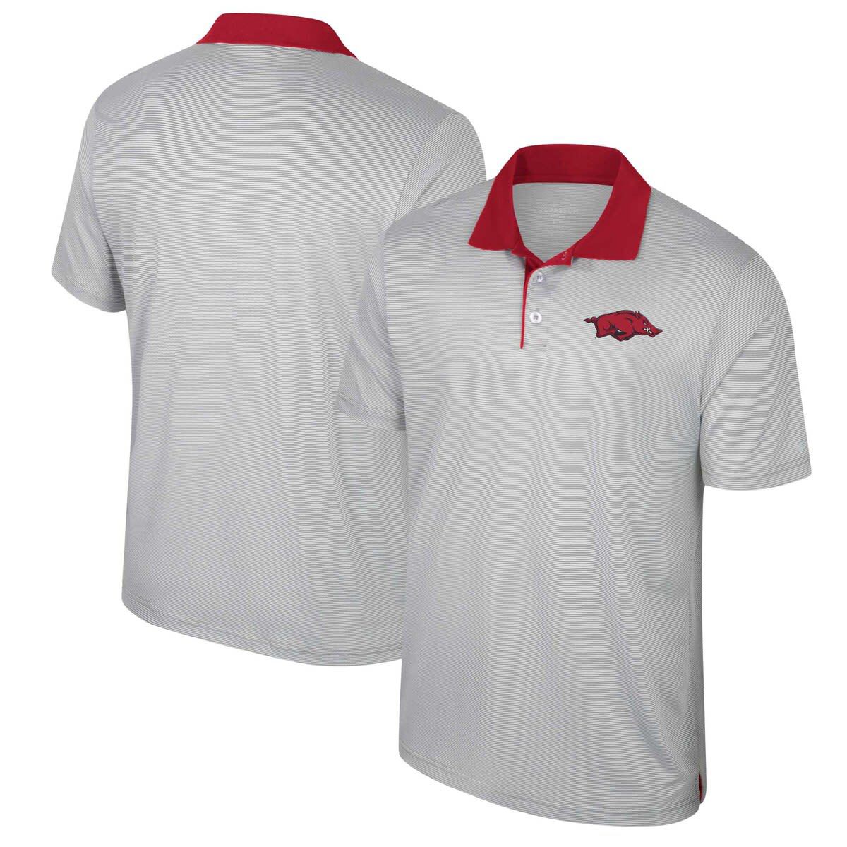 NCAA Arkansas Razorbacks Big & Tall Tuck Striped Polo