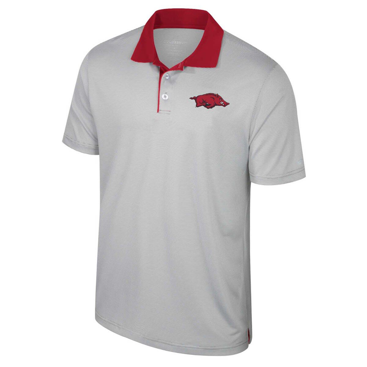 NCAA Arkansas Razorbacks Big & Tall Tuck Striped Polo