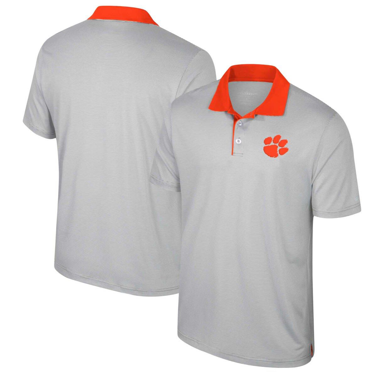 NCAA Clemson Tigers Big & Tall Tuck Striped Polo