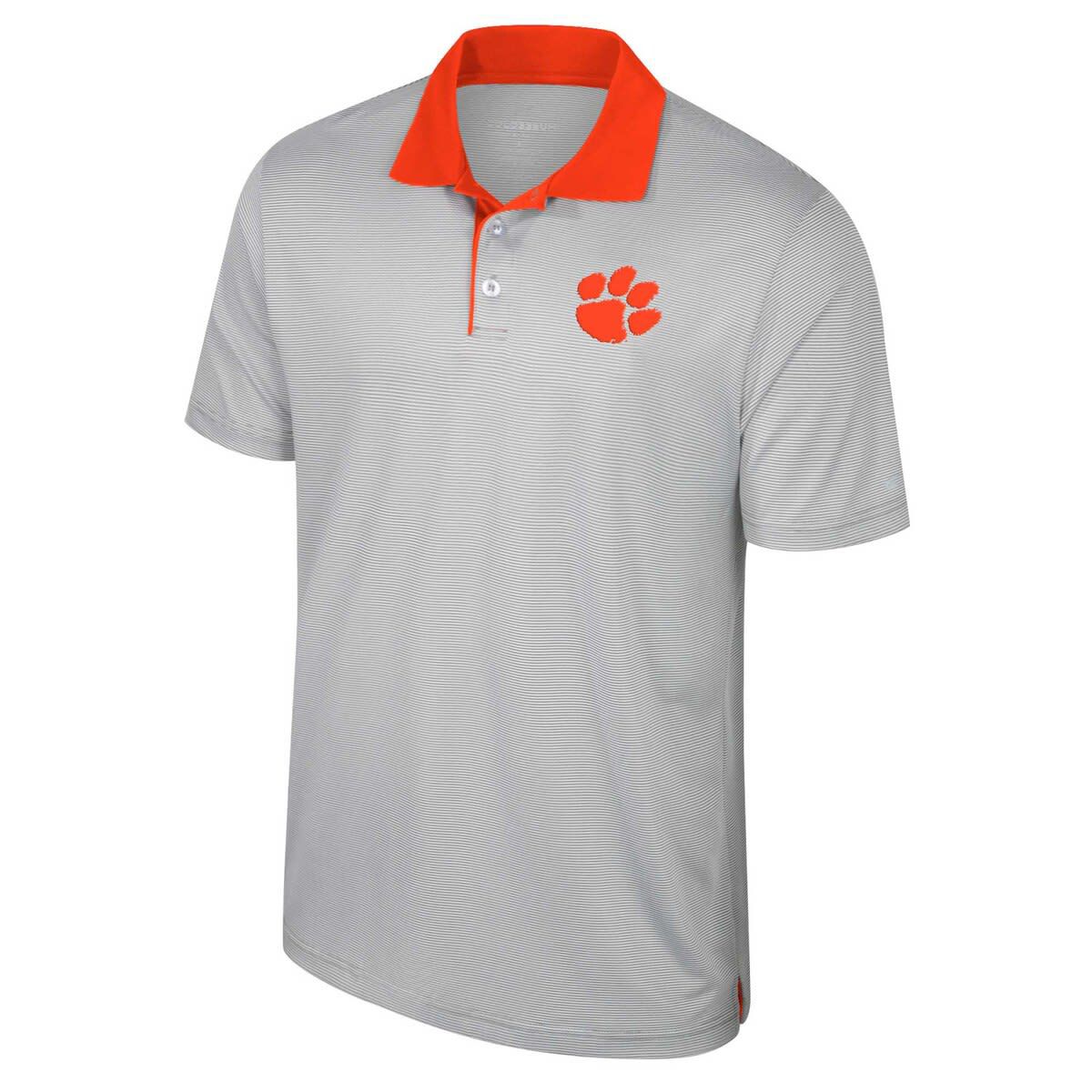 NCAA Clemson Tigers Big & Tall Tuck Striped Polo