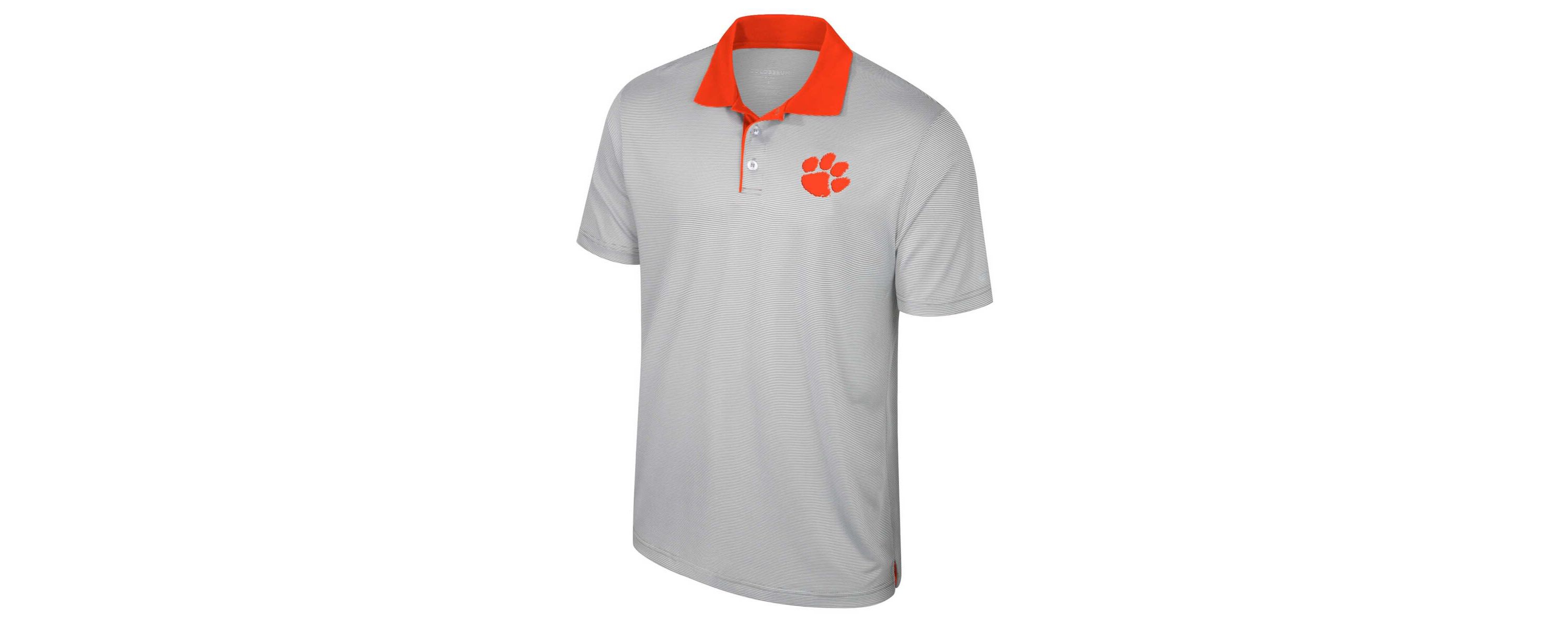 NCAA Clemson Tigers Big & Tall Tuck Striped Polo
